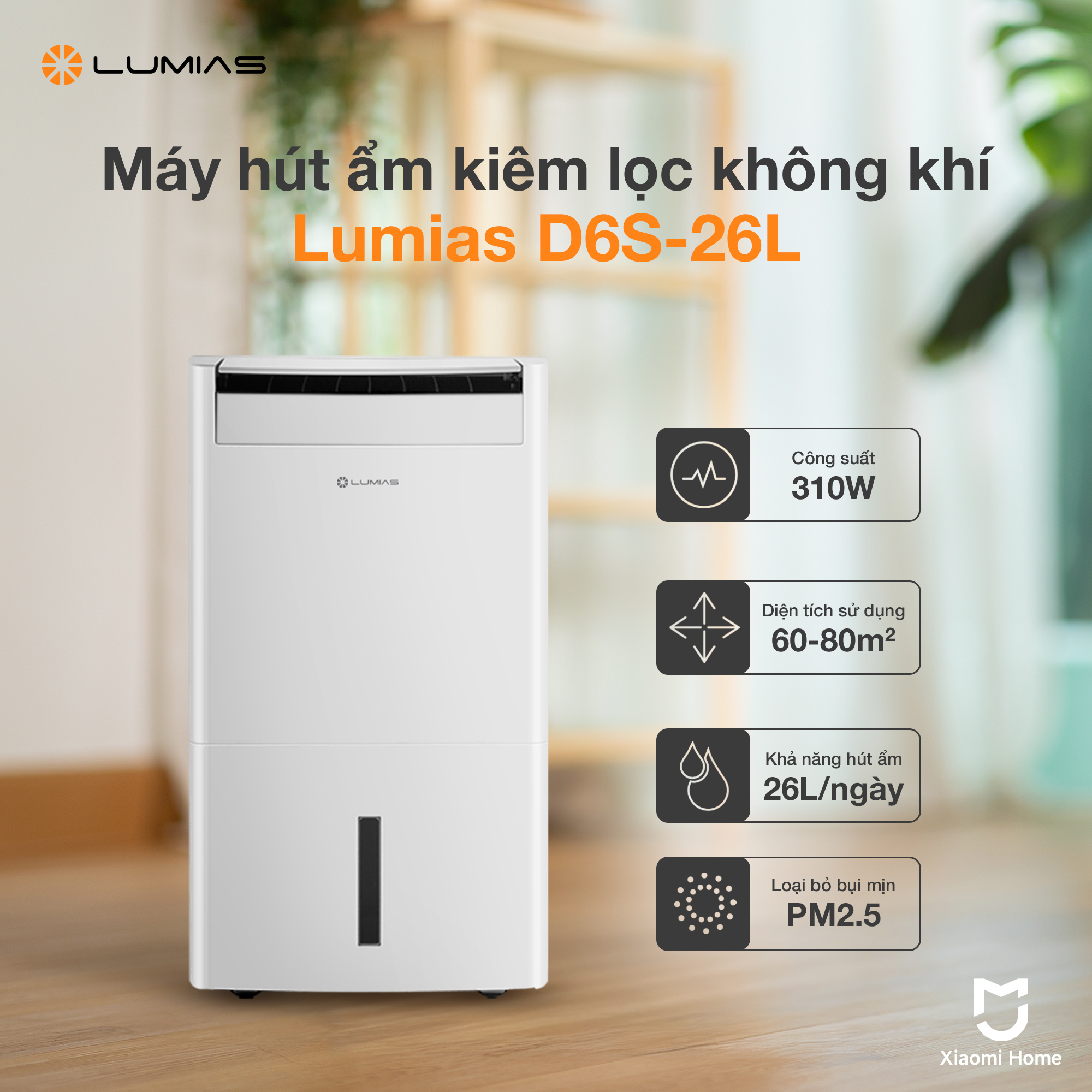 Máy hút ẩm Lumias D6S 25L Hưng Yên