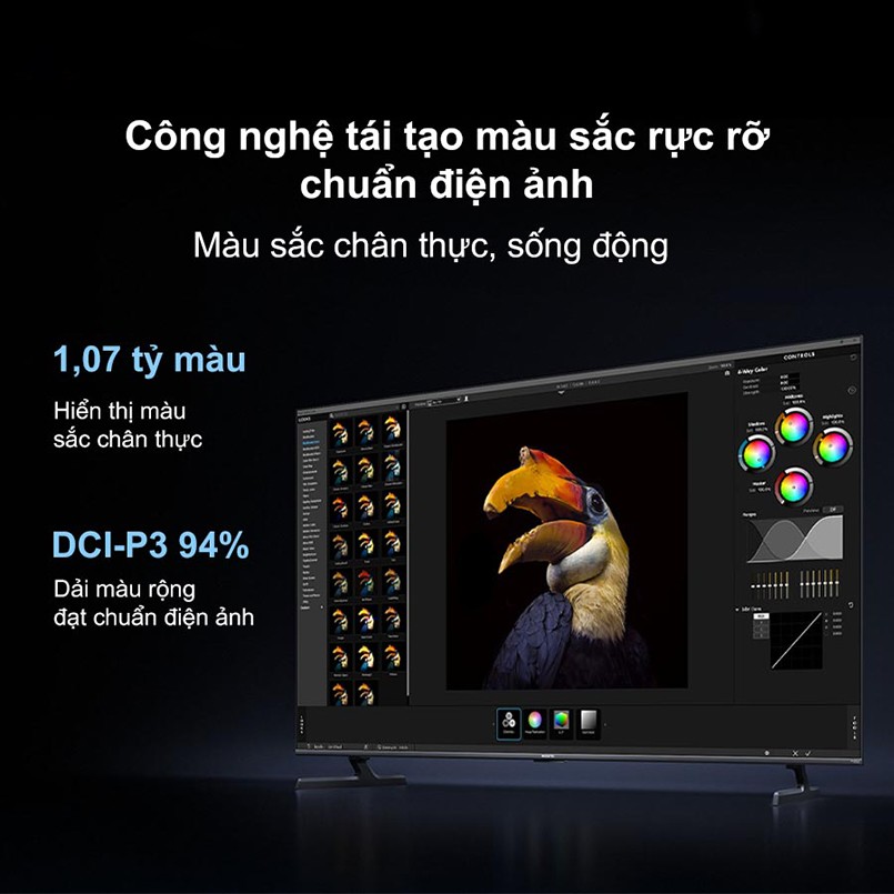 Dải màu DCI-P3 94% chuẩn điện ảnh