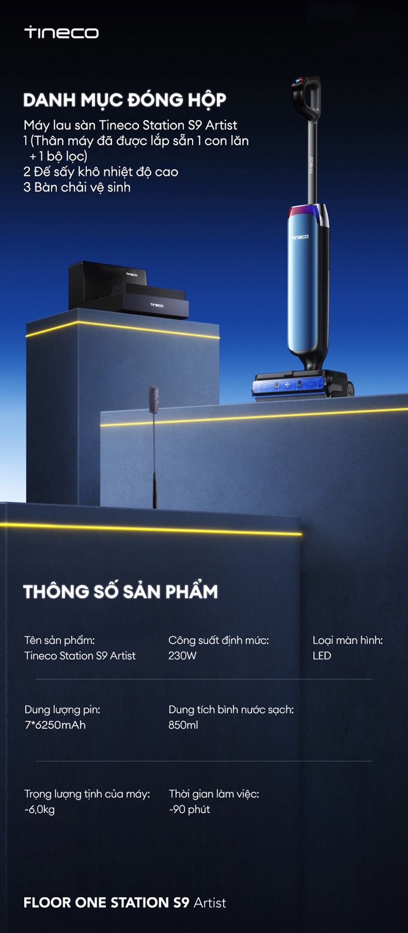 Tineco S9 Artist Midnight Blue