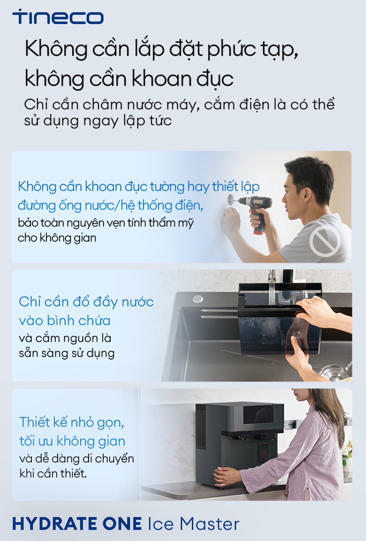 Thiết kế di động không cần lắp đặt